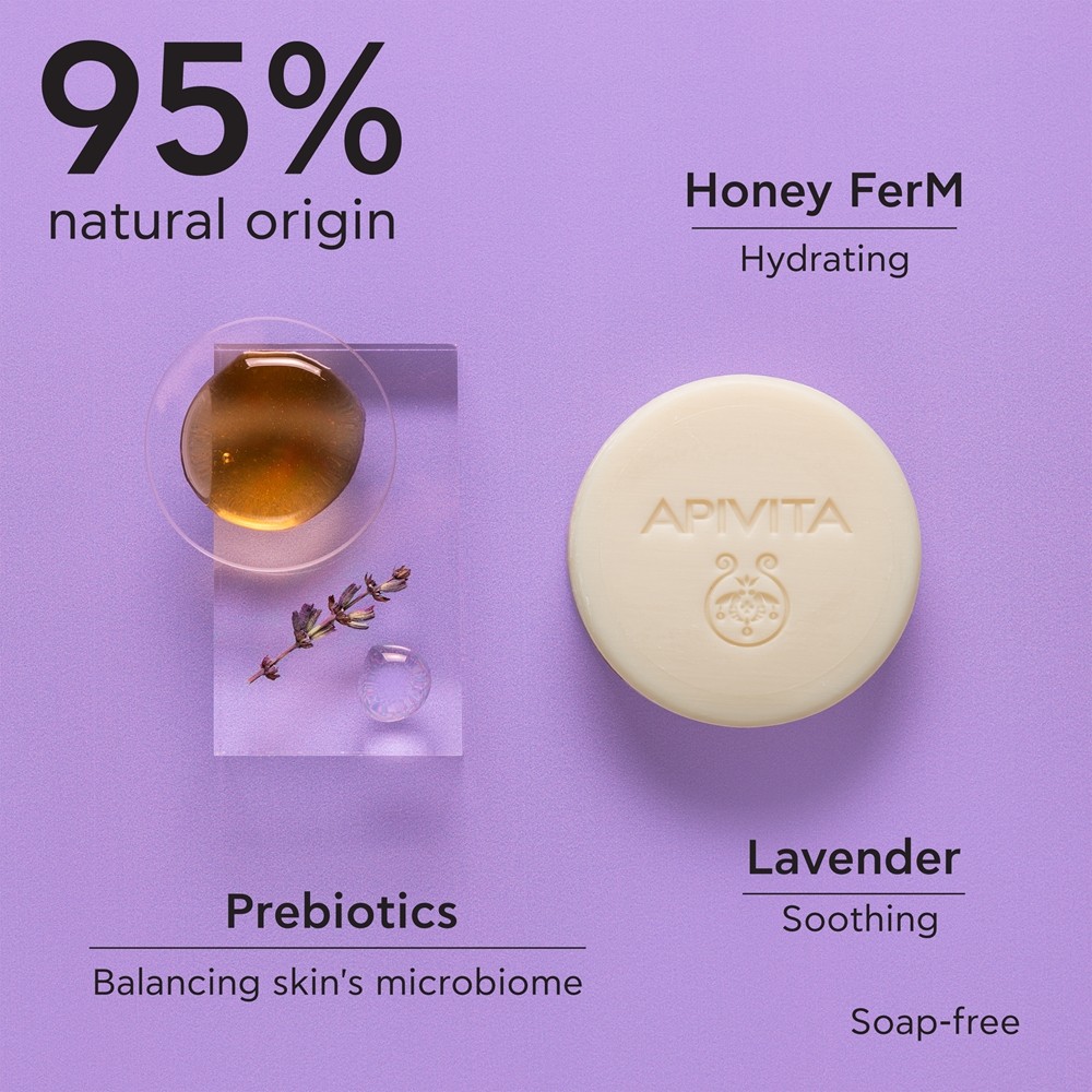 Apivita Cleansing Solid Foamy Cleanser solid cleansing soap with moisturizing effect