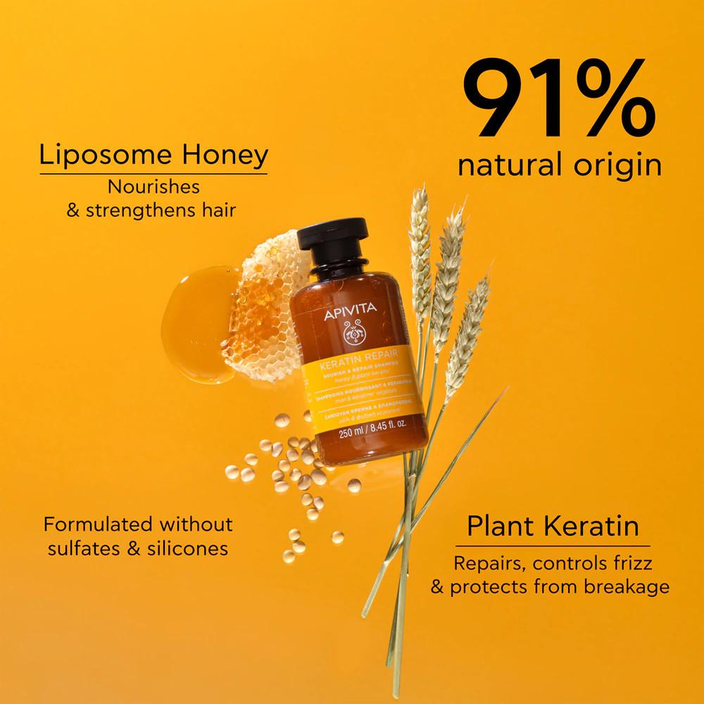 Apivita Keratin Repair Nourish Repair Shampoo the cleansing shampoo