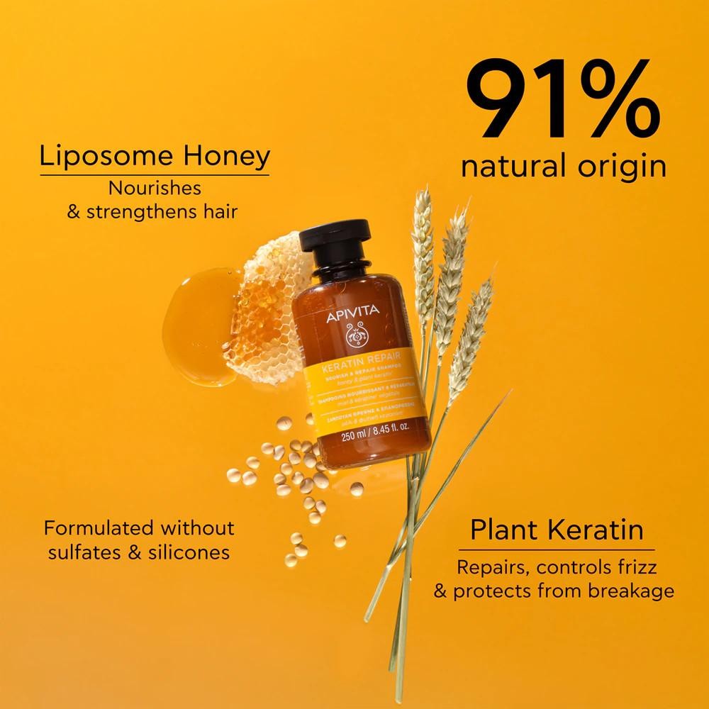 Apivita Keratin Repair Nourish Repair Shampoo the cleansing shampoo