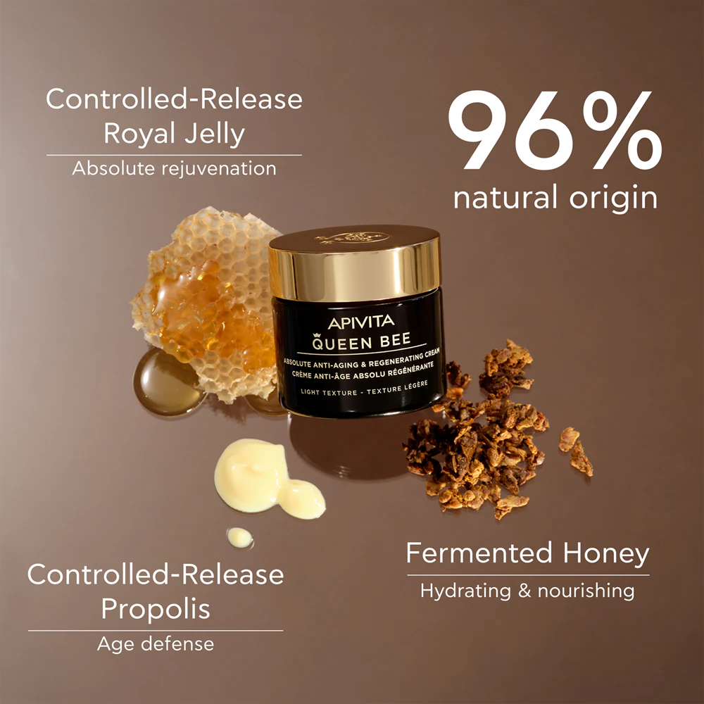 Apivita Queen Bee Cream Light light regeneration cream against skin aging