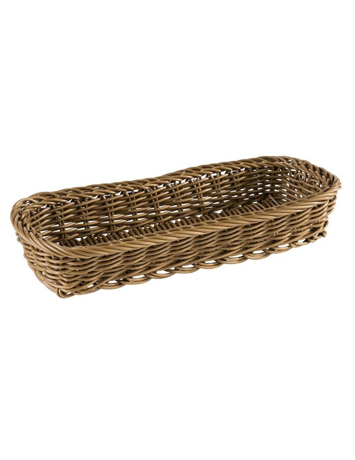 Aps Cutlery Basket Economic-27 X 10 Cm, H: 4,5 Cm Brown - Set Of 2