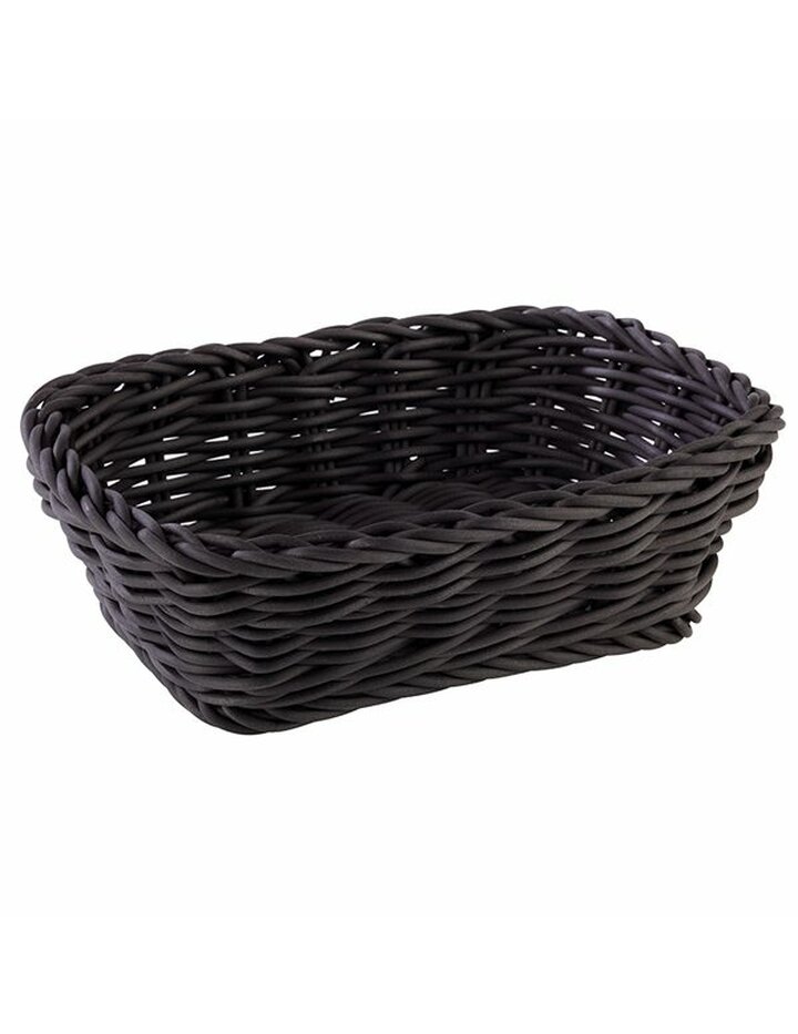 Aps Basket, Rectangular 19 X 13 Cm, H: 6 Cm Black - Set Of 2