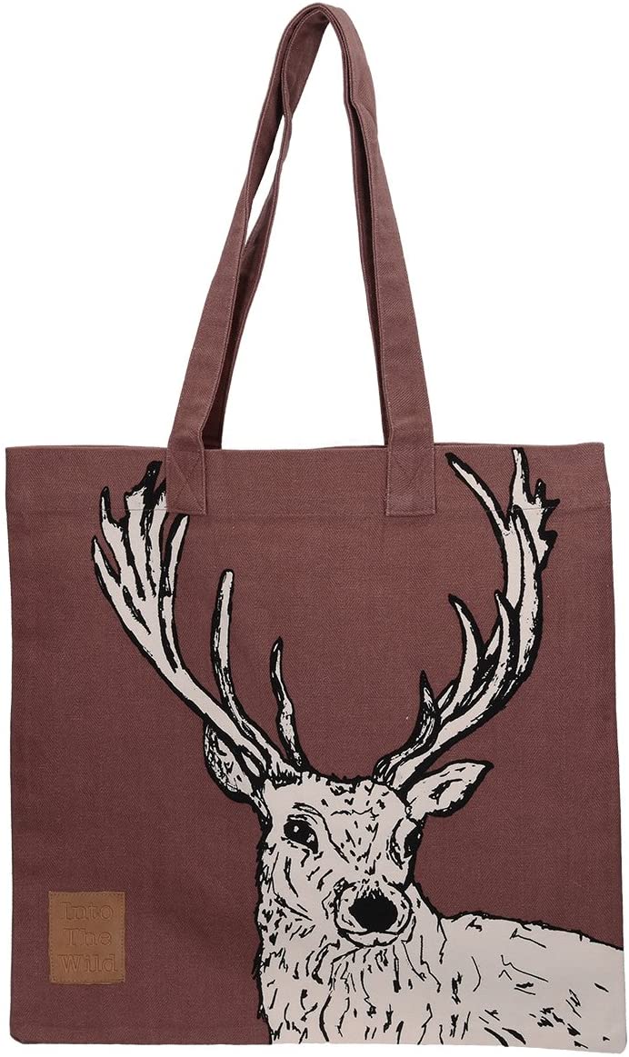 Creative Tops The Wild Deer Fabric Bag – Brown, 42 X 38 X 1 cm