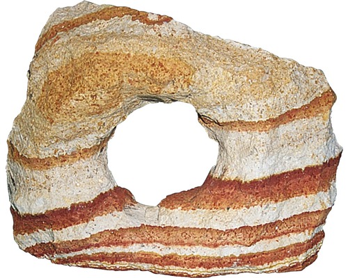 Aquarium decoration stone rainbow 1-hole