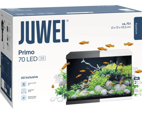 Aquarium JUWEL Primo 70 LED 2.0 incl. cover, Bioflow Super filter, Eccoflow pump, AquaHeat Pro, NovoLux LED approx. 61 x 31 x 43.5 cm, approx. 70 l white