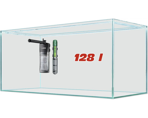 Aquarium Sera Scaper's Tank 128 l incl. internal filter, control heater 100 W foam pad heater/heating rod approx. 82 x 40 x 40 cm (height)