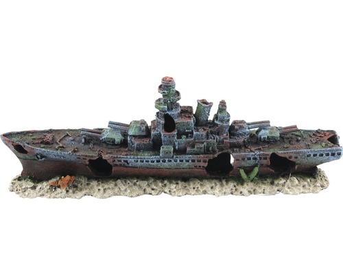 Aquarium decoration aquatlantis destroyer ship small 47x9.5x17 cm