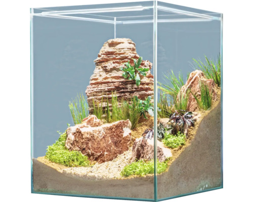 Aquarium decoration sera Hardscape Scaper Cube Desert for 48 to 80 liter aquarium, optimal 80 liters, including Rock Grand Canyon, Rock Asian Pagoda, florepot, Gravel Ocher, Gravel Beige