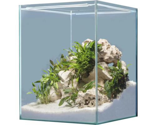Aquarium decoration sera Hardscape Set Scaper Cube Africa for 48 to 80 liter aquarium, optimal 80 liter, including Rock Hole Stone, Gravel White (without plants and aquarium)