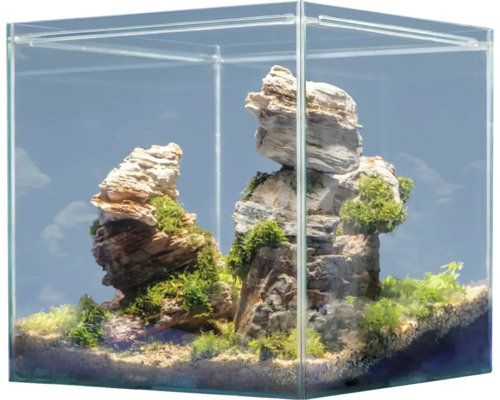 Aquarium decoration sera Hardscape Set Scaper Cube Grand Canyon for 48 to 80 liter aquarium, optimal 48 liters, including Rock Asian Pagoda, Rock Grand Canyon, florepot, Gravel Beige, Gravel Ocher (without plants and aquarium)