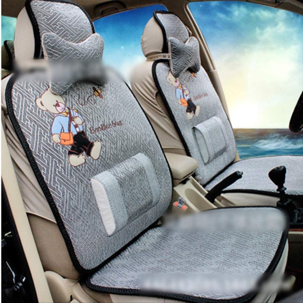 JKHOIUH Universal Waterproof / Sweatproof Seat Belt Protector - Best Anti-Slip Meryl Car Seat Protector Car Seat Cover Universal GM Seat Cover (Colour: Black)