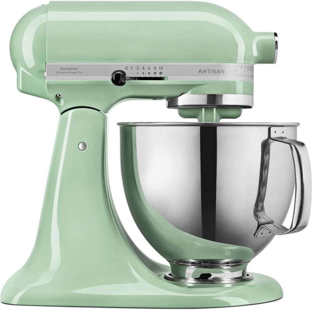 KitchenAid Artisan Food Processor Tilting Food Processor Dough Kneading Machine with 4 Accessories Stainless Steel Bowl 4.8 L Pistachio