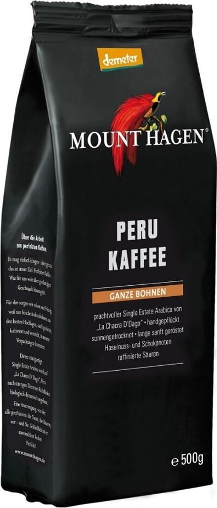 ARABICA COFFEE BEANS 100% PERU DEMETER 500 g - MOUNT HAGEN