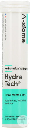 Aragan Hydratech Lemon-Mint Electrolytes Hydration & Energy 20 Effervescent Tablets