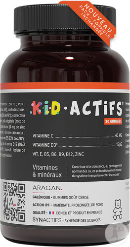 Aragan Synactifs Kidactifs Vitality Children 30 gummy bears