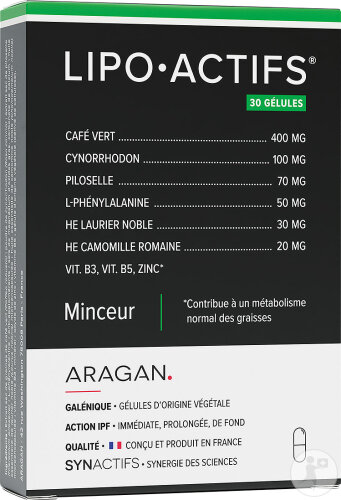 Aragan Synactifs Lipoactive slimming product 30 capsules