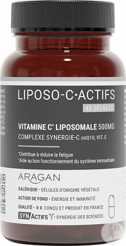 Aragan Synactifs Liposo-C Active Energy Liposomal Vitamin C 40 capsules