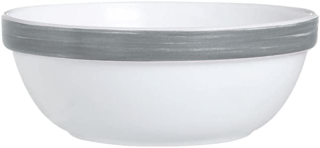 Arcoroc Restaurant Brush Grey Stacking Bowls 17cm Set of 6