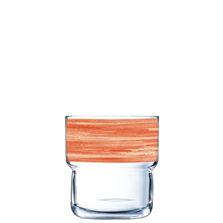 Arcoroc, Brush Orange - stacking cup Log No. FB22, contents: 220 ml, H: 79 mm, D: 73 mm