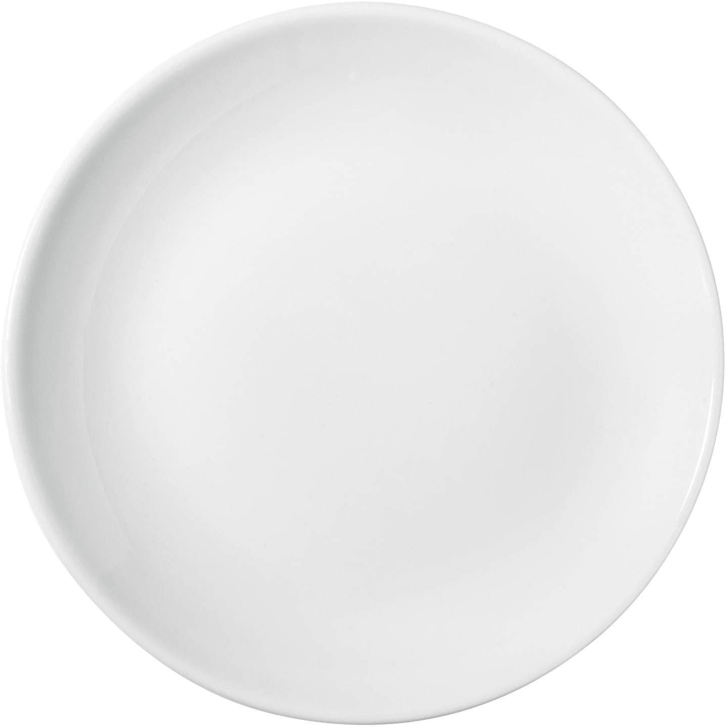 Arcoroc Evolution Coupe Plates, White, Set of 6