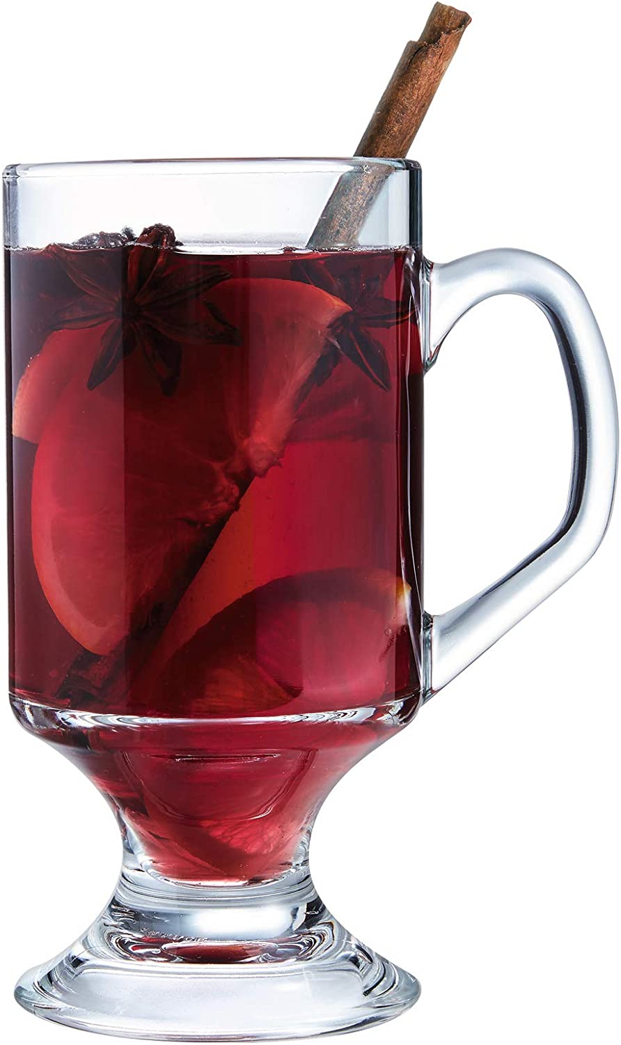 Arcoroc Ice Coffee Cup with handle on base. 290ml, Set of 4