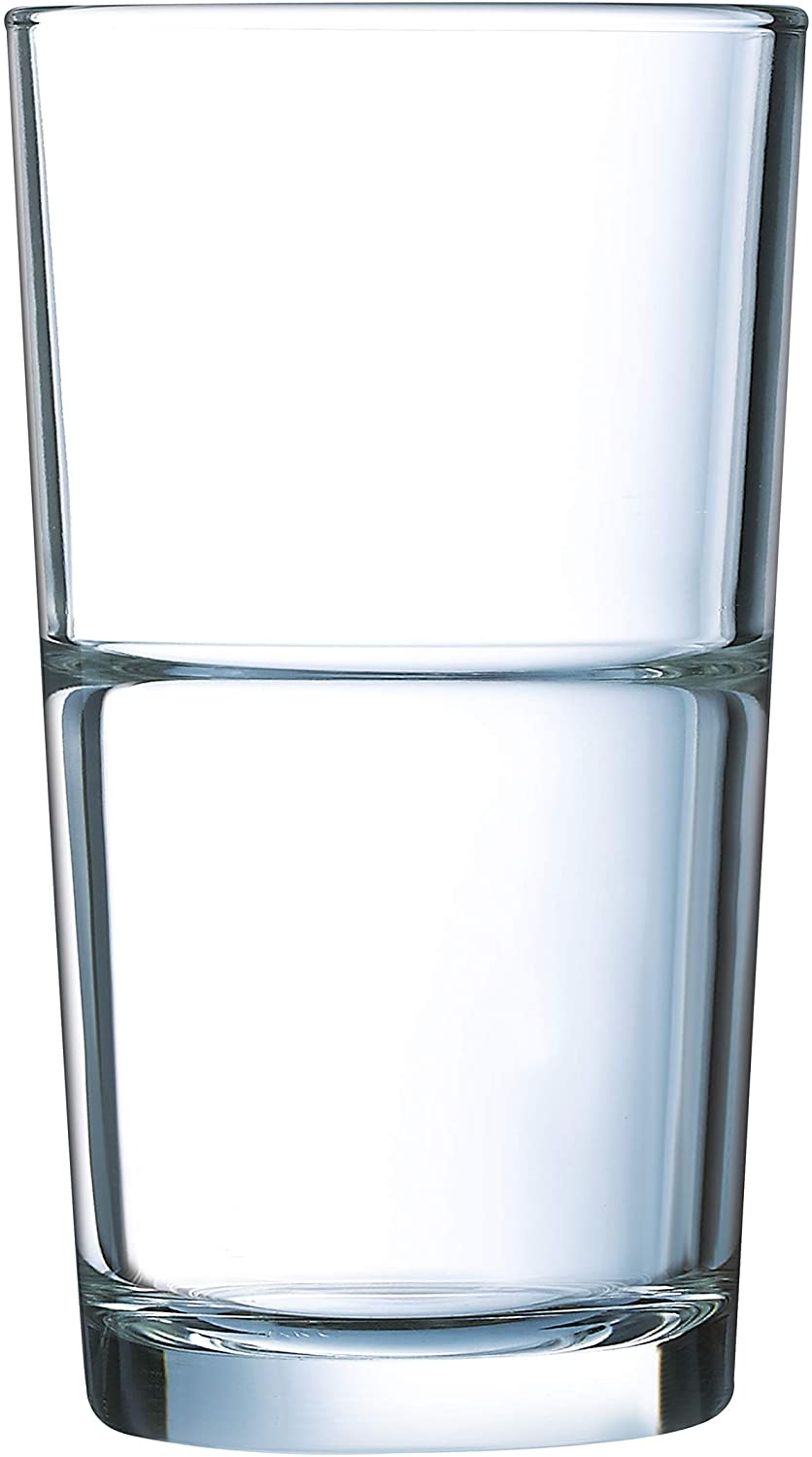 Arcoroc Stack Up Water Glasses, Juice Glasses 6 Pack – All Sizes, Glass, 290ml
