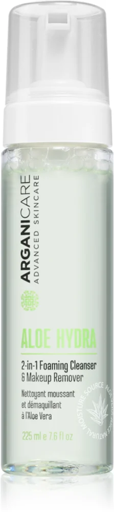 Arganicare Aloe Hydra 2-in-1 Foaming Cleanser Cleansing foam for make-up removal for normal to oily skin