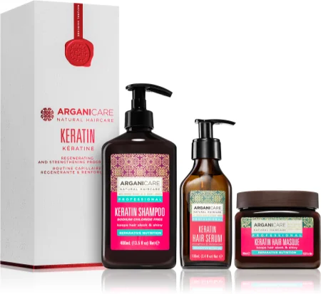Arganicare Keratin Regenerating and Strengthening Program Set Gift Set (with regenerating effect)
