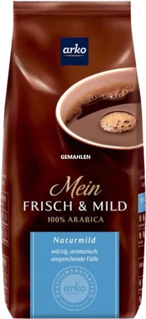 arko Coffee FRESH & MILD naturally mild, 500g ground