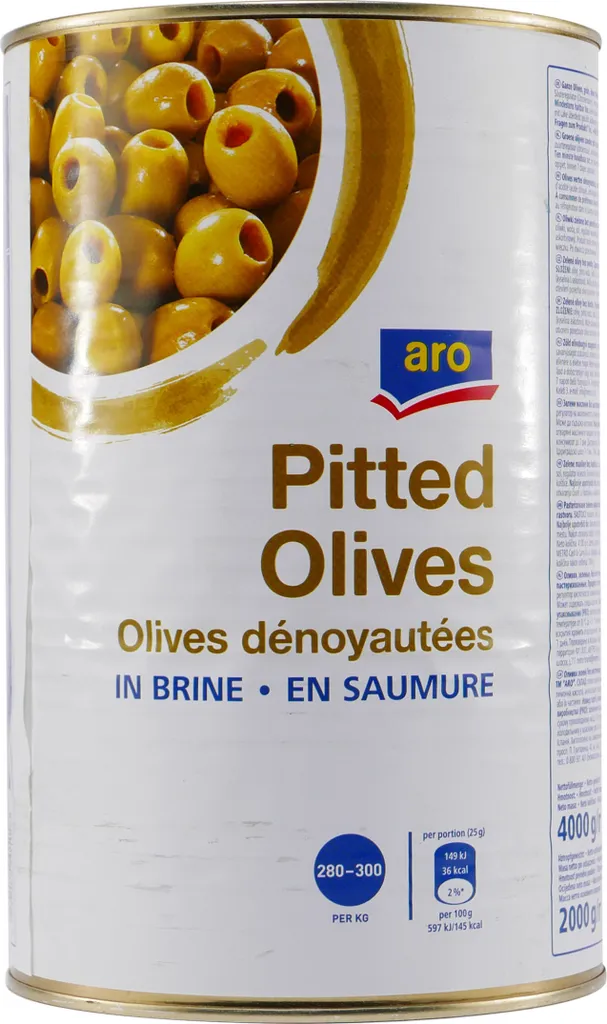 aro Pitted Green Olives without Stone 4.0KG