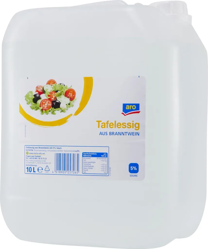 aro table vinegar 5% acidity 10L