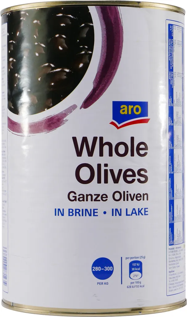 aro Whole Black Olives 4.0KG