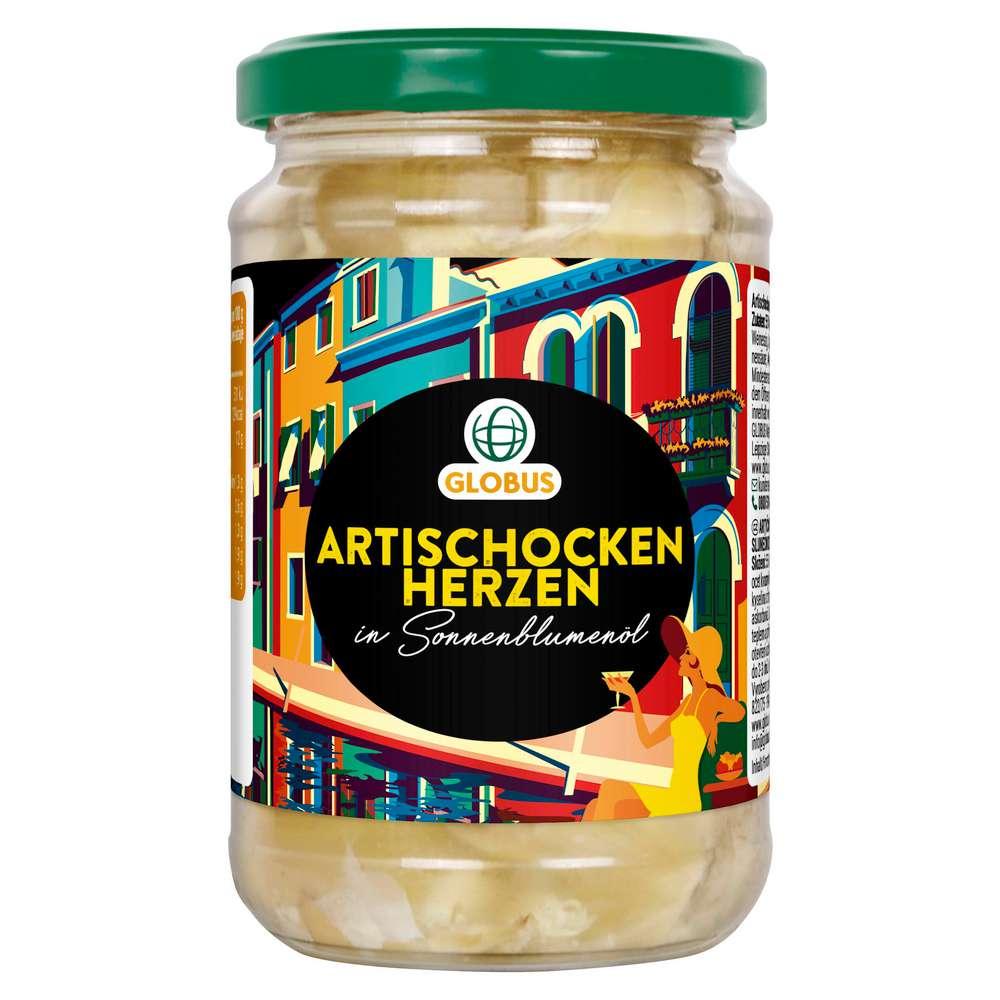Artichoke hearts in a jar
