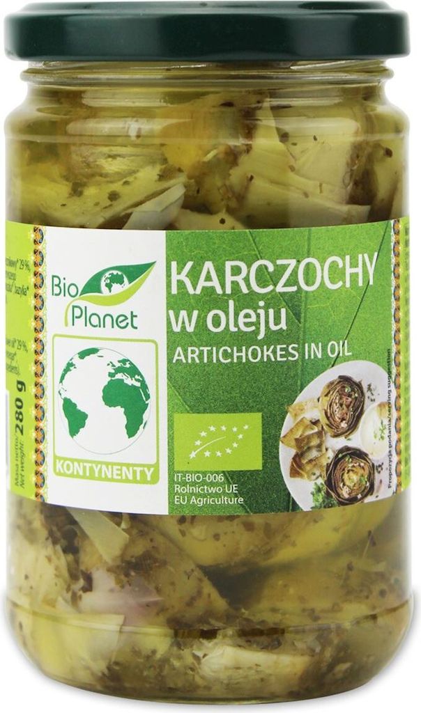 ARTICHOKES IN ORGANIC OIL 280 g -PLANET