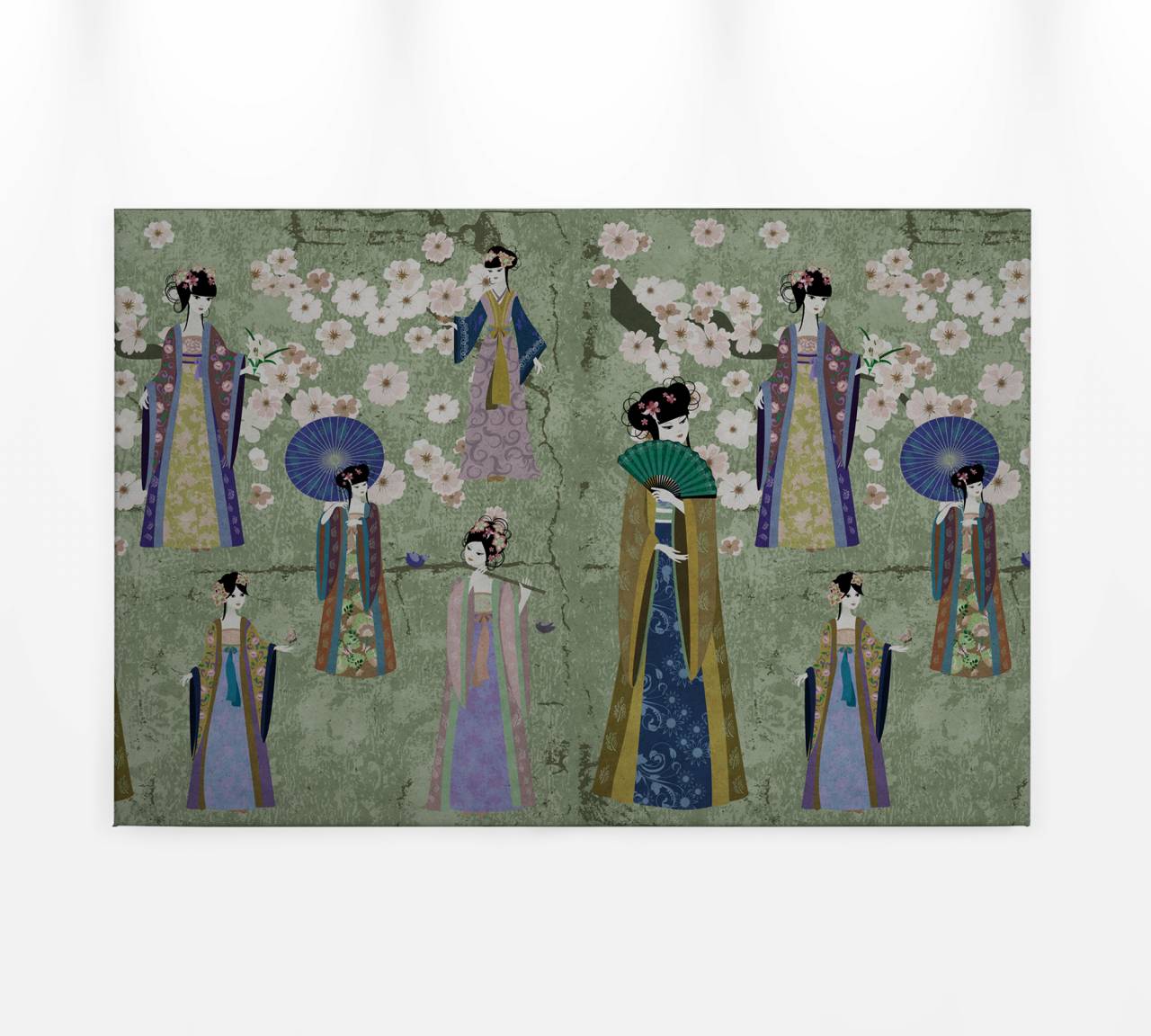 As creation canvas picture Asian green DD120402
