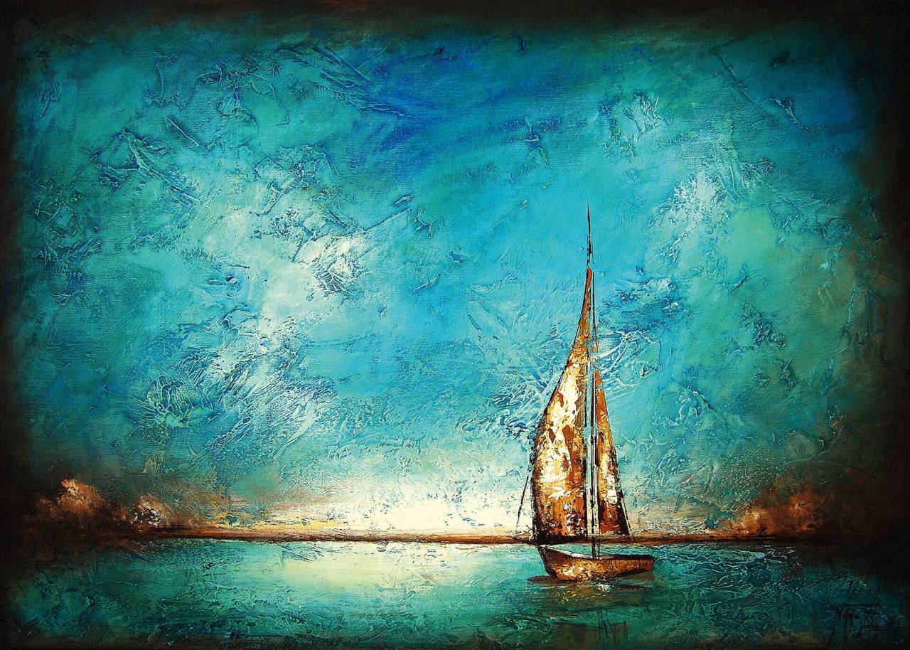 As creation canvas picture art blue DD123071