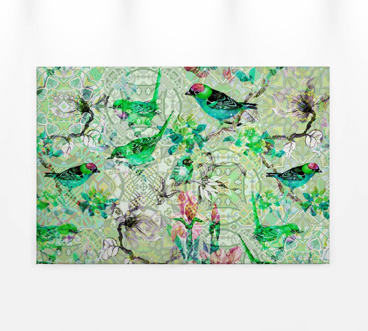 As creation canvas image birds green dd120352