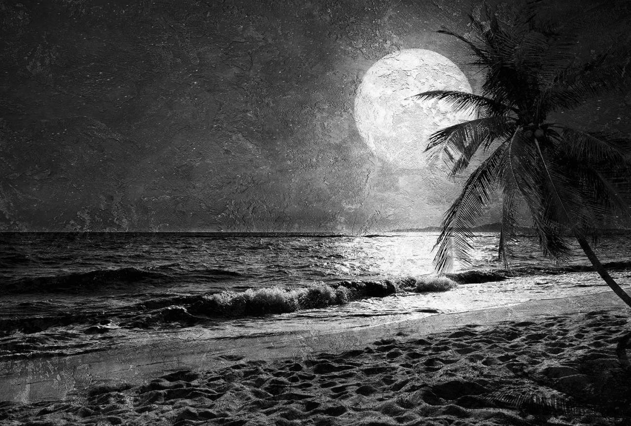 A.S. Creation As Photo Wallpaper, Beach At Night, Atelier 47 Dd117610