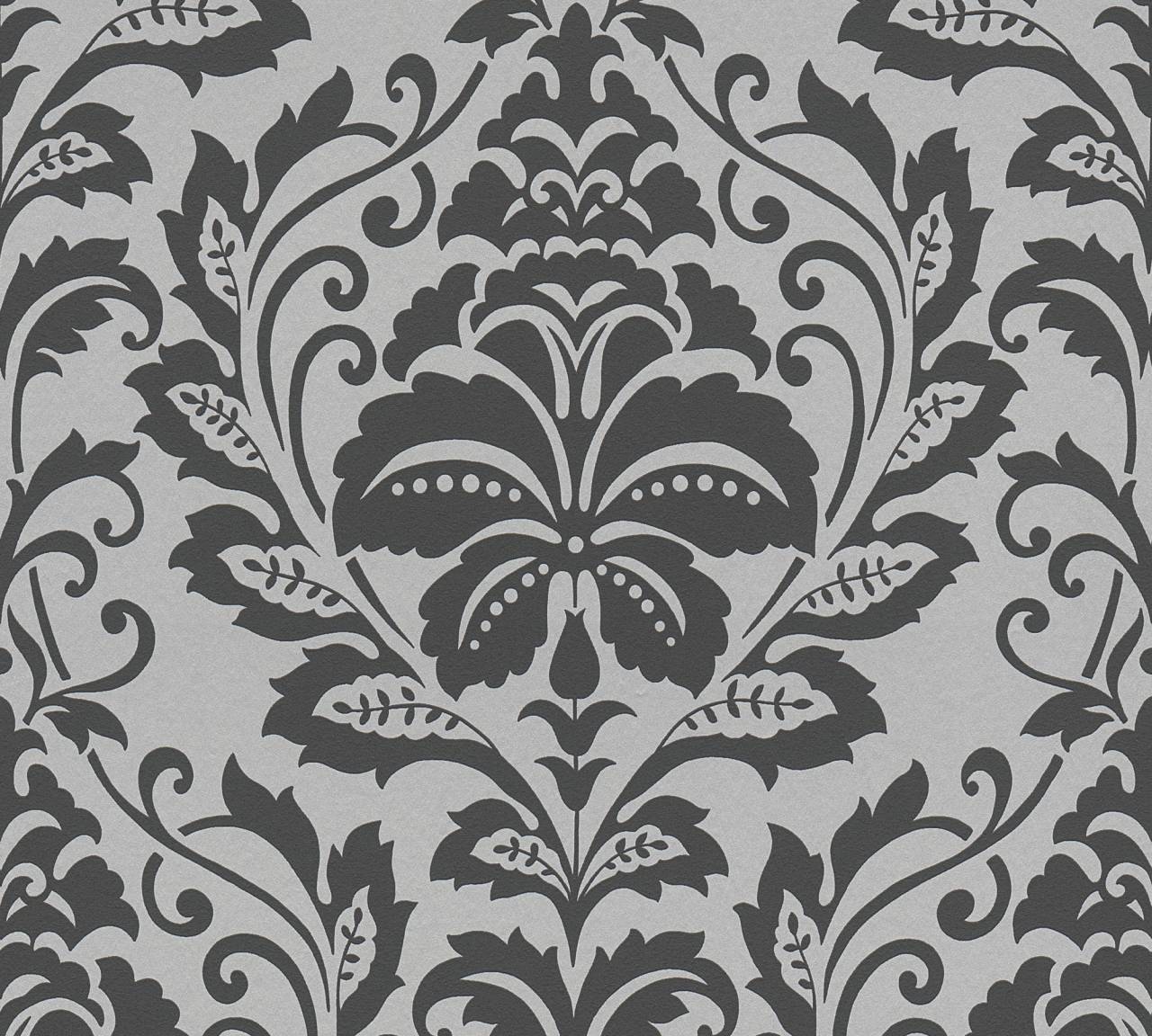 As fleece wallpaper attractive baroque wallpaper gray 369102
