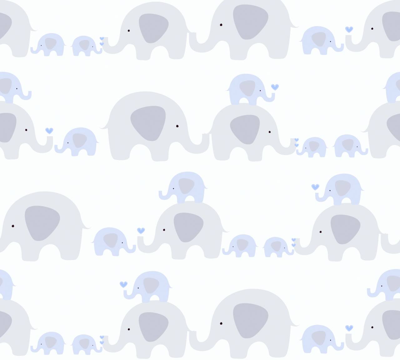 As fleece wallpaper Little Love Wallpaper with animals blue 381131