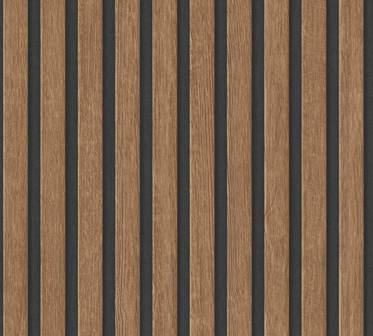 As fleece wallpaper Pintwalls II wooden panels wood look 391098