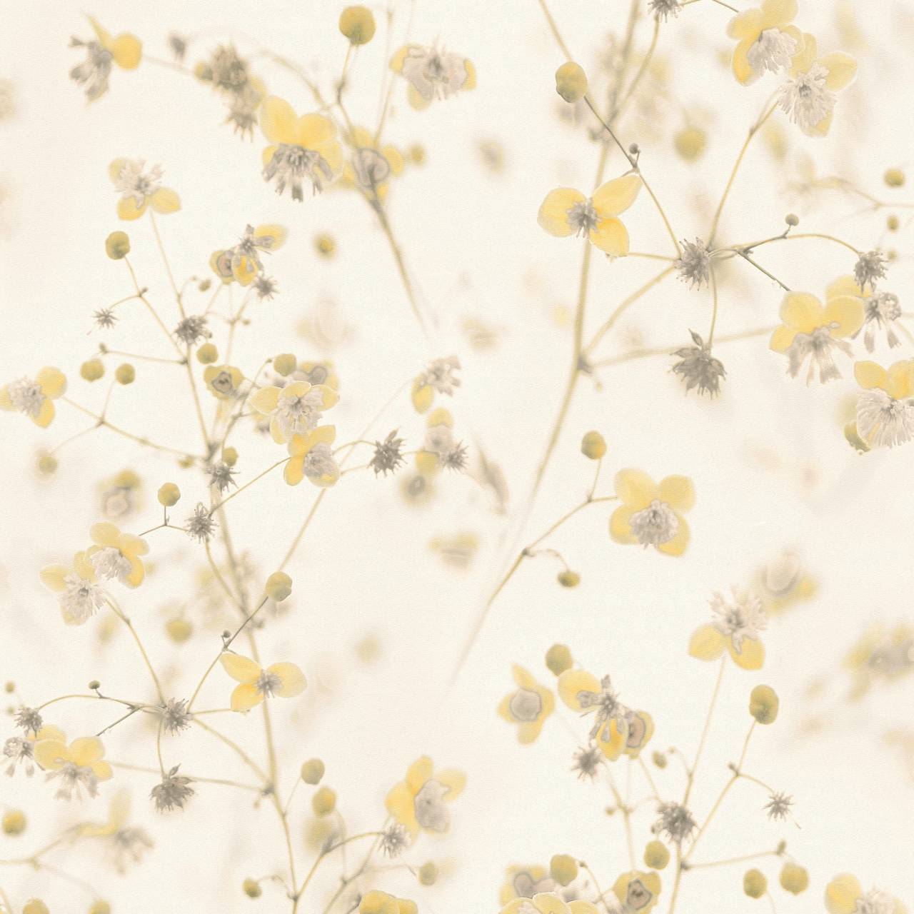 As fleece wallpaper Printwalls floral wallpaper yellow 387261