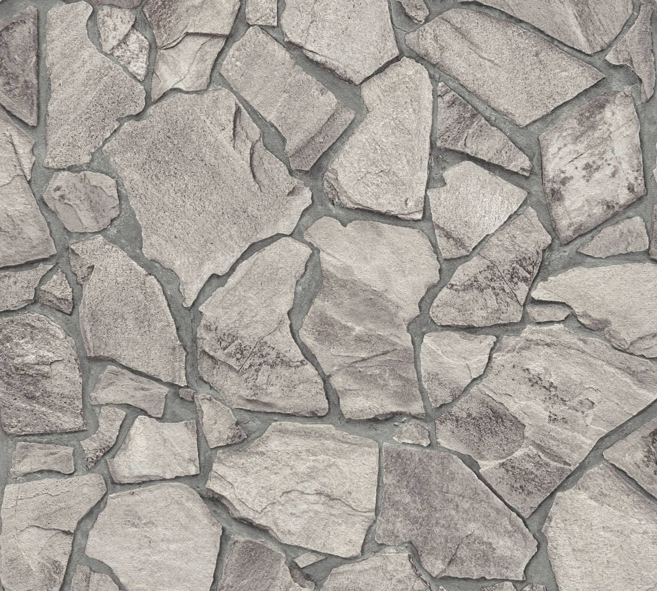 As a fleece wallpaper Terra stone look gray 389336