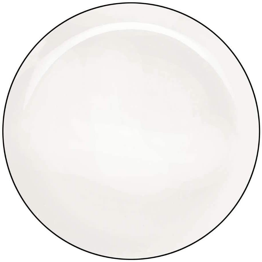 ASA Ligne Noire 26.5 cm Flat Plate Porcelain White