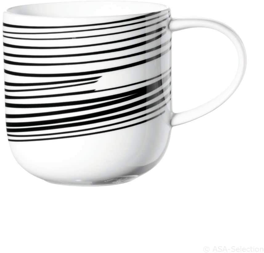 ASA 19105/014 Coppa Mug Stripes Black/White