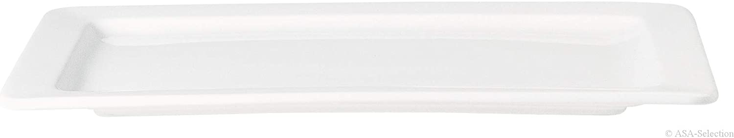 ASA Grande Rectangular Plate, Ceramic, Glossy White, 45 x 28 x 10 cm