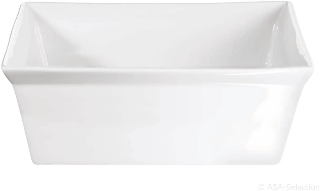 ASA Burr dish, porcelain, white, 23 x 23 x 8 cm