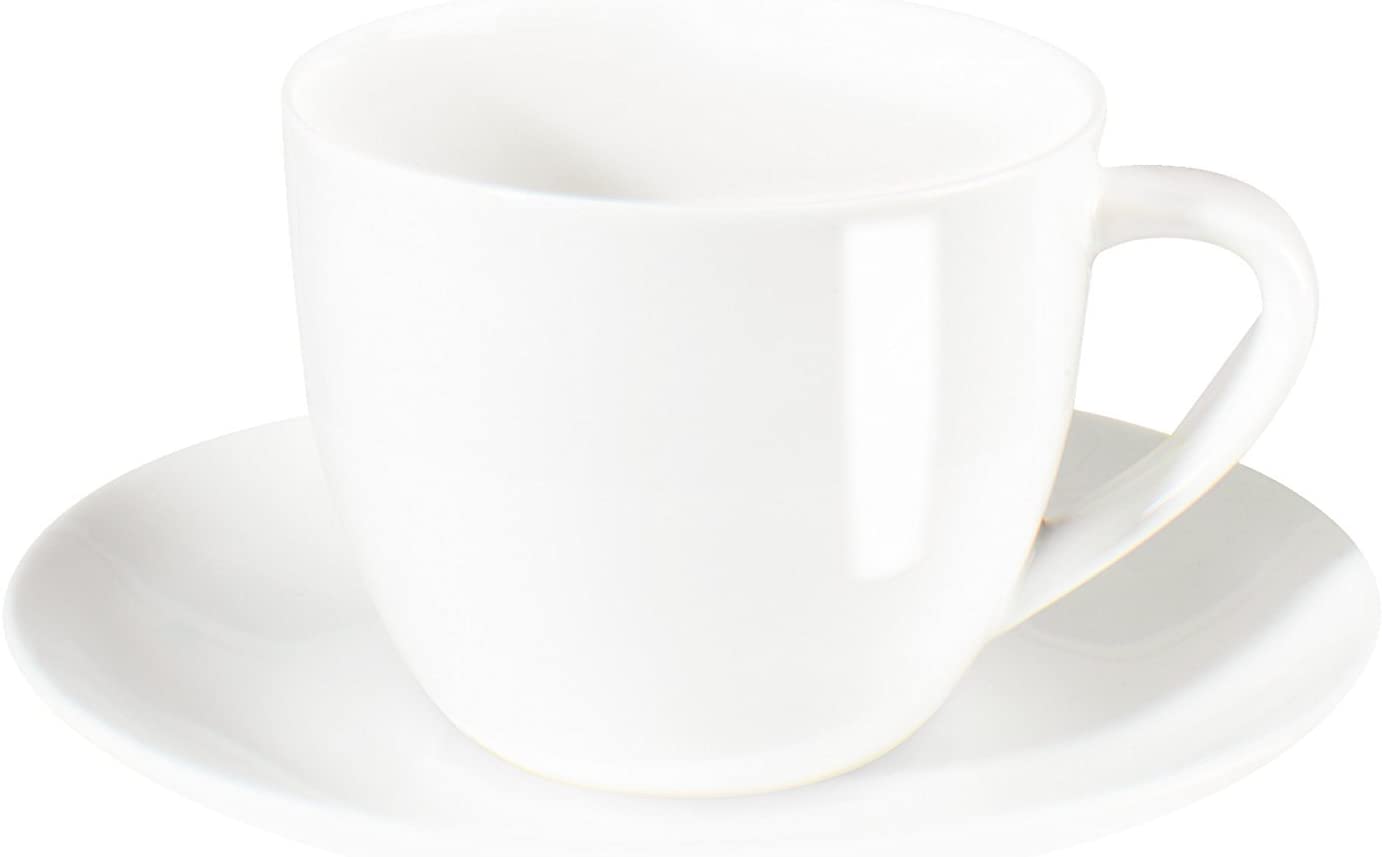 ASA à Table Cappuccino Cup with Saucer, Tea Saucer, Fine Bone China – Warm White – 1929013