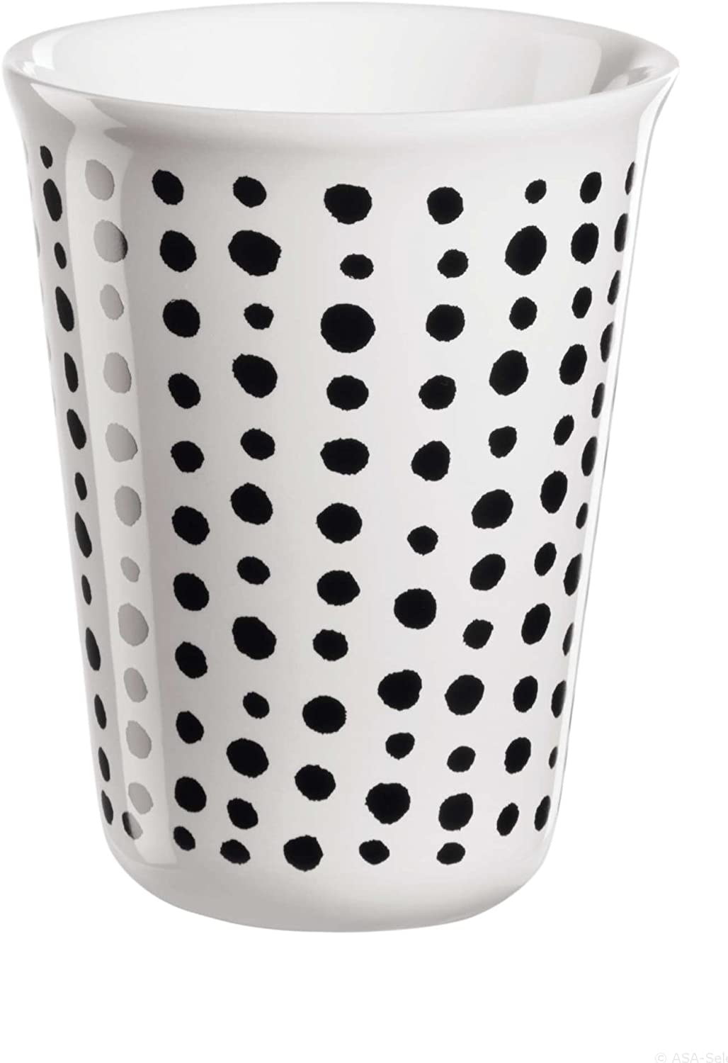 ASA Coppetta Cappuccino Mug, Black Spots D. 8 cm (H) 10.5 cm, 0.25 L