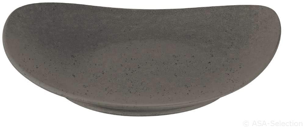 ASA Cuba Grigio Gourmet Plate, Ceramic, 34 cm, Grey